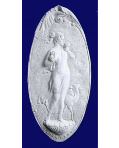 Woman With Fawn Plaque